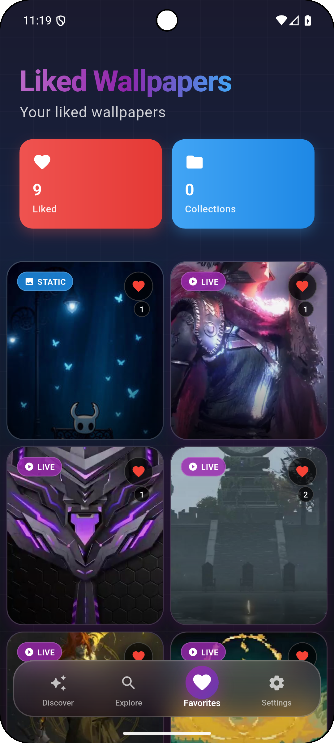 Favorites Feature
