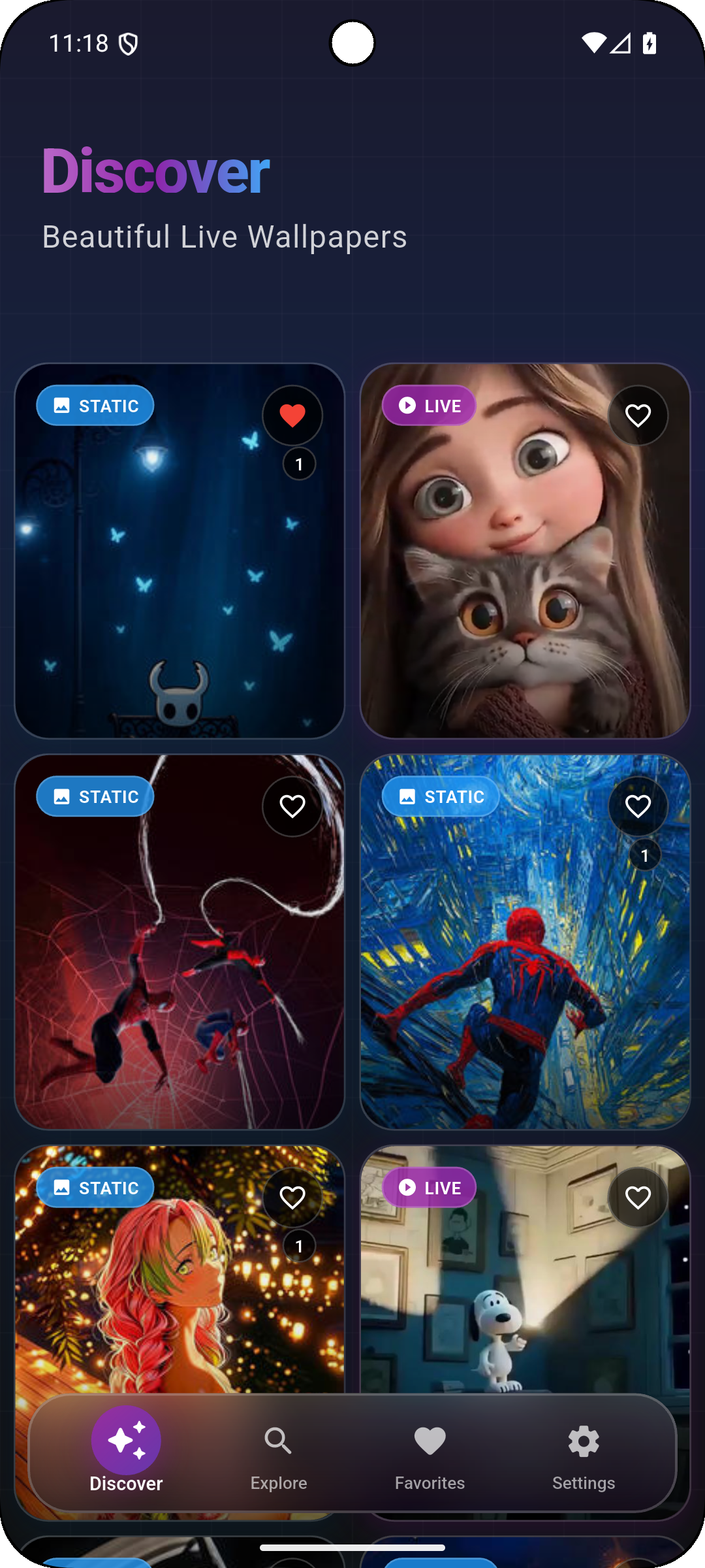 Home Screen with Live Wallpapers